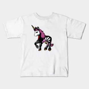 Unicorn Sugar Skull Day of the Dead Kids T-Shirt